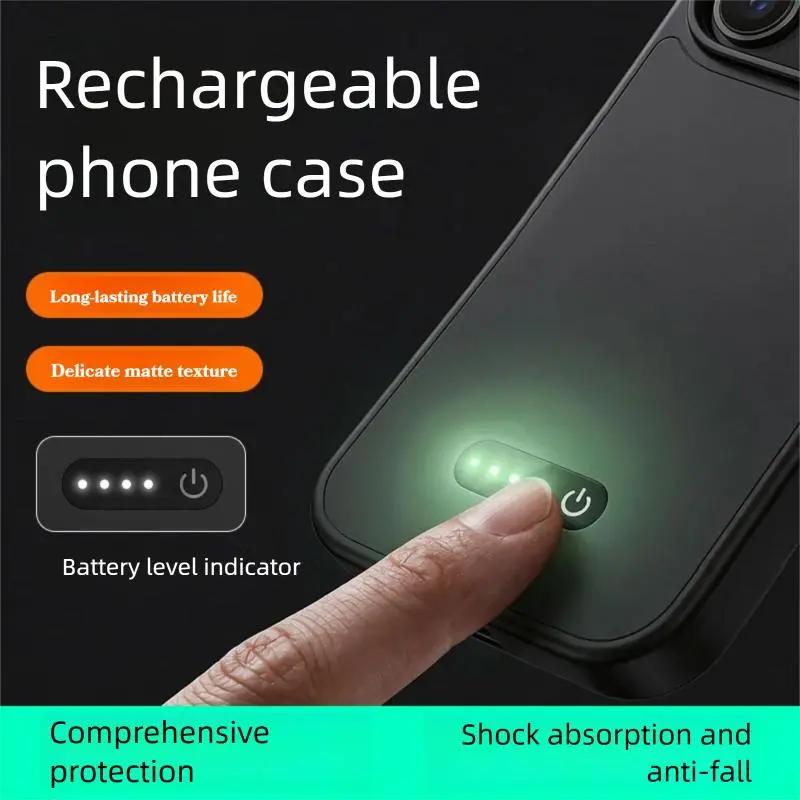 Power Bank - غطاء بطارية لهاتف iPhone 16 Pro،