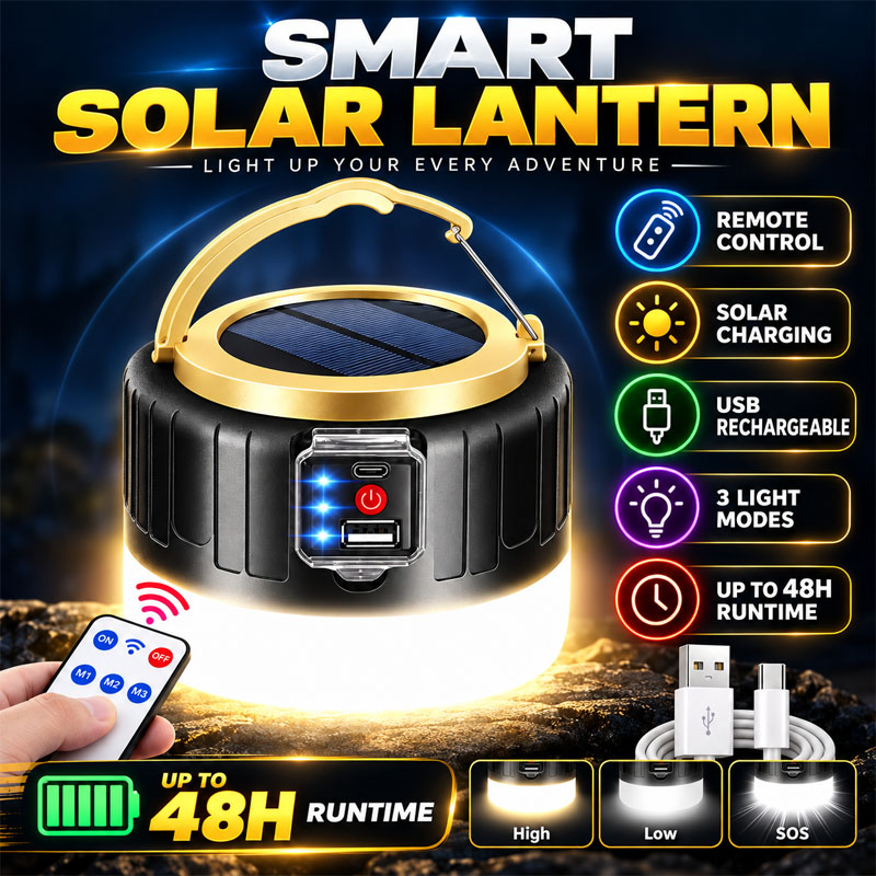 فانوس تخييم يعمل بالطاقة الشمس - مراجعة Power Bank وسعره