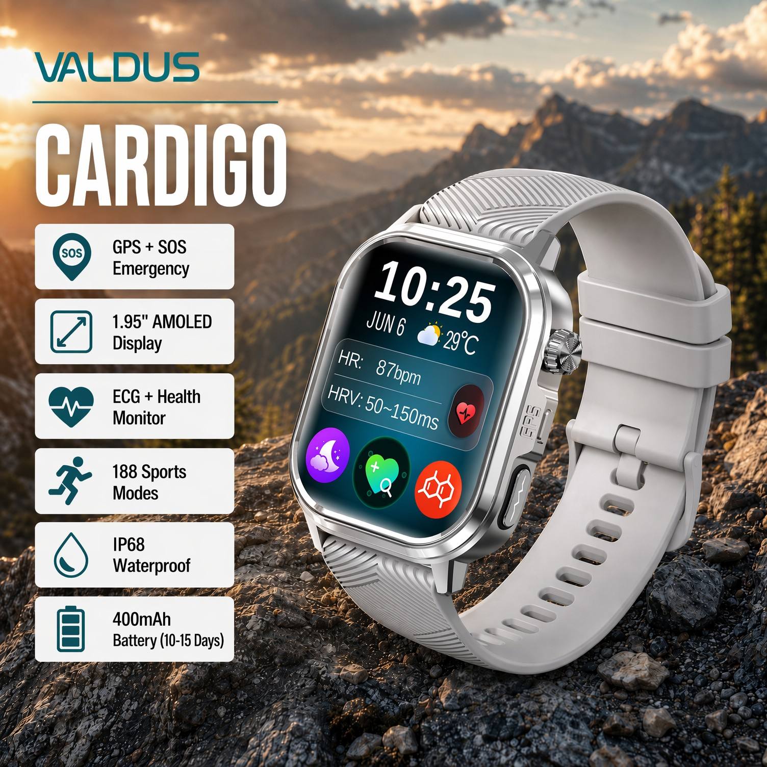 فالدوس كارديجو ساعة ذكية للرجا - مراجعة Smart Watch وسعره