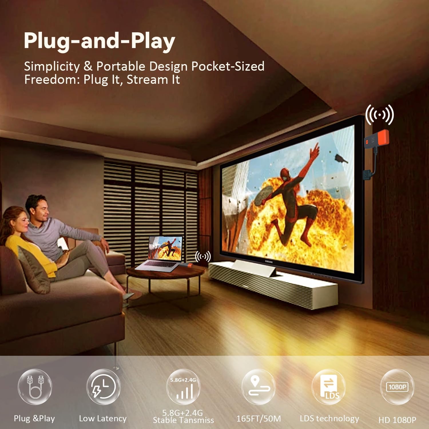 جهاز إرسال واستقبال لاسلكي للف - مراجعة Hdmi Adapter وسعره